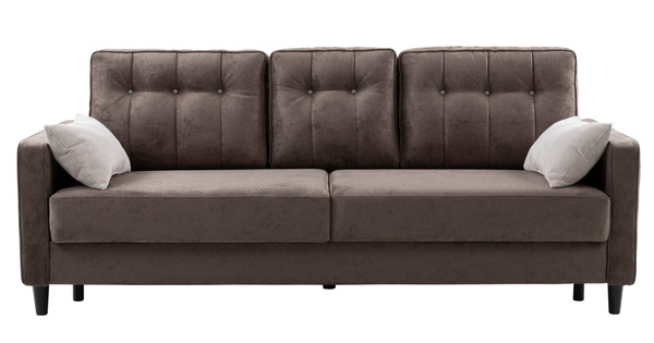 Диван-кровать прямой Арно ТД 564 велюр Лаки 06 коричневый перламутр, Vertical 910 молочно-серый