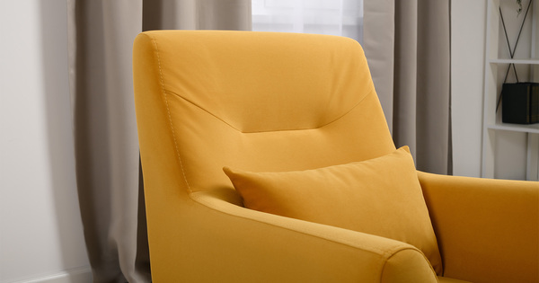 Кресло для отдыха Барселона ТК 671 велюр Diagonal 540 желтый