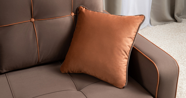 Диван-кровать прямой Черри ТД 286 велюр Irida 05 шоколадно-коричневый, Эвита терра терракотовый