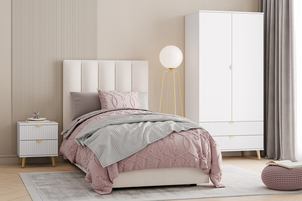 Тумба прикроватная Дакота НМ 040.19 меренга, белый