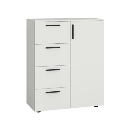 Комод Эйр 16.241 белый PE шагрень, собирается на любую сторону