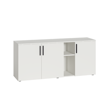 Тумба под ТВ Эйр 16.55 белый PE шагрень, собирается на любую сторону