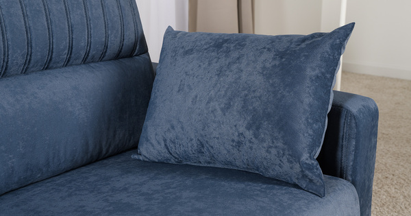 Диван-кровать прямой Изабель ТД 739 велюр Романс нейви темно-синий