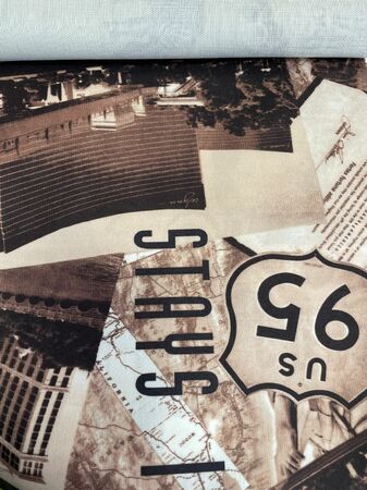 Кровать детская двухъярусная Карамель 75 ясень шимо темный/светлый, диван - велюр Лас Вегас (сборка на любую сторону) спальное место верх 80х190, низ 120х185