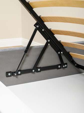 Кровать Марион 160 велюр OCEAN 023 серый с ортопедическим основанием и подъемным механизмом (спальное место 160 х 200)