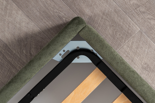 Кровать Марион 140 велюр OCEAN 012 темно-зеленый с ортопедическим основанием и подъемным механизмом (спальное место 140 х 200)