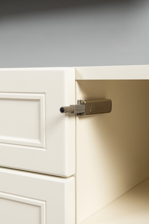 Гостиная Марион композиция 2 слоновая кость С341 PE, слоновая кость 6898 ПВХ, белый PE шагрень (собирается на любую сторону)