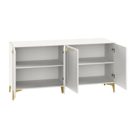 Тумба под ТВ Монтесито 16.67 Белый PE шагрень, белая шагрень 4101 ПВХ