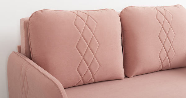 Диван-кровать прямой Юта (120) ТД 522 велюр Вивальди 27 пастельный коралловый